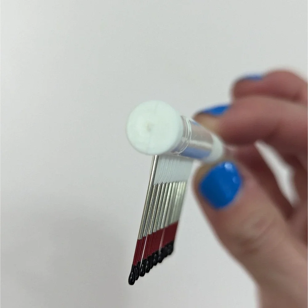 Mebco Hair Pick Comb Double Dipped Metal Teeth Rat Tail Handle Teaser Vintage